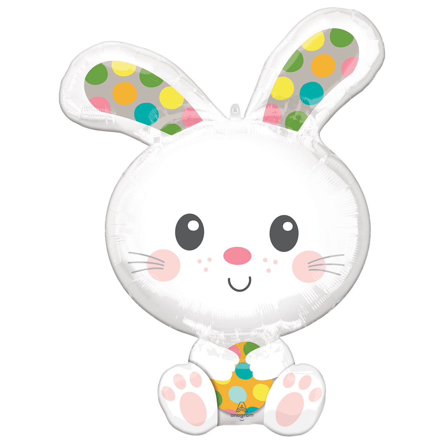 Spotted Bunny SuperShape Foil Balloons - 23"/58cm w x 29"/73cm