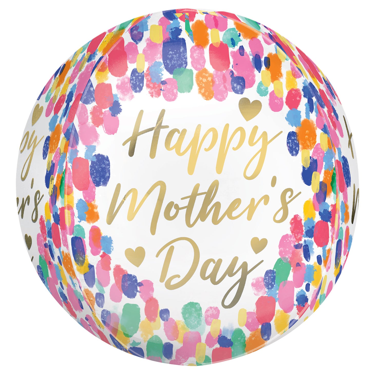 Colour Watercolour Happy Mother's Day Orbz Balloons - foil 15" x 16"