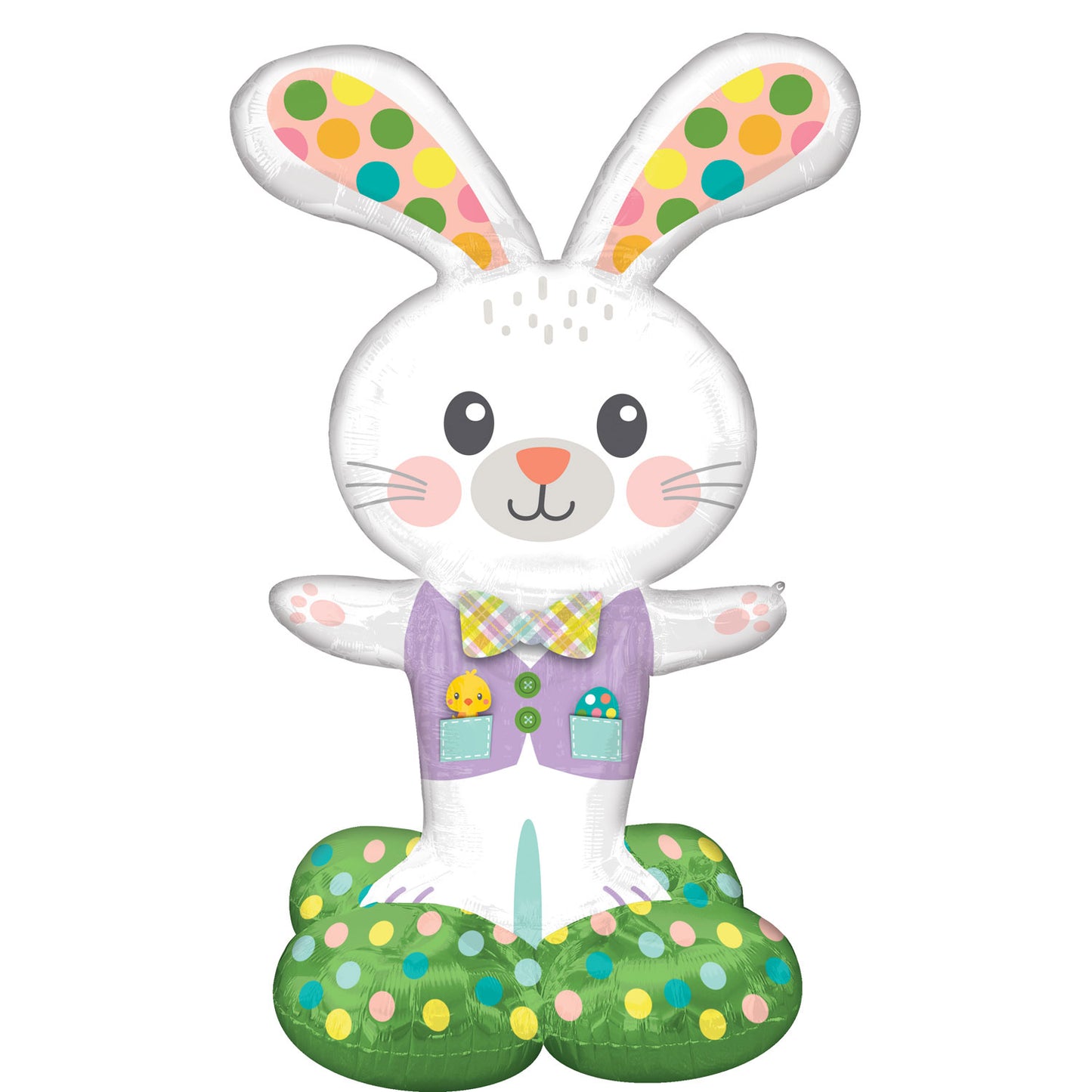 Easter Bunny Spotted AirLoonz - Foil Balloon 29"/73cm w x 46"/116cm h
