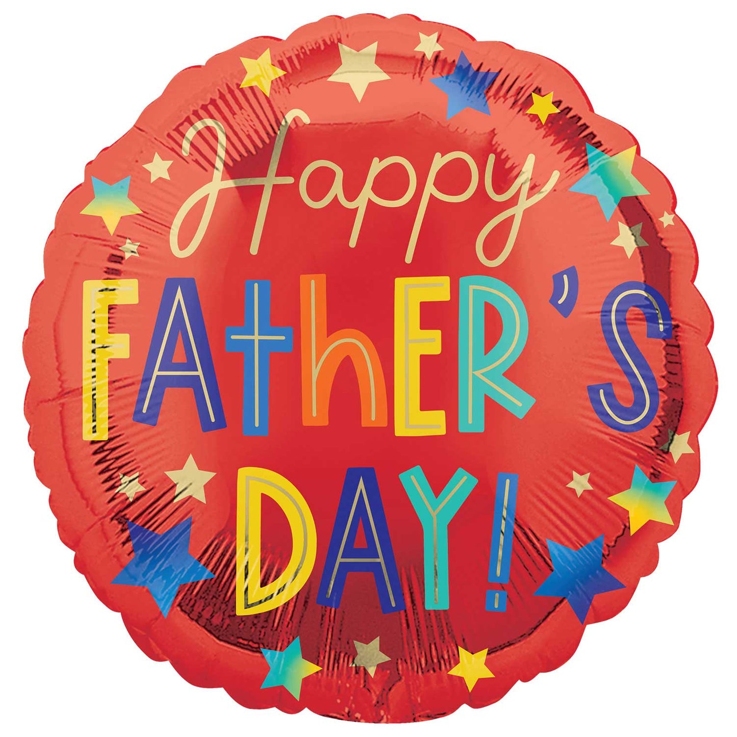 Happy Father's Day Stars Balloon - 18" Foil