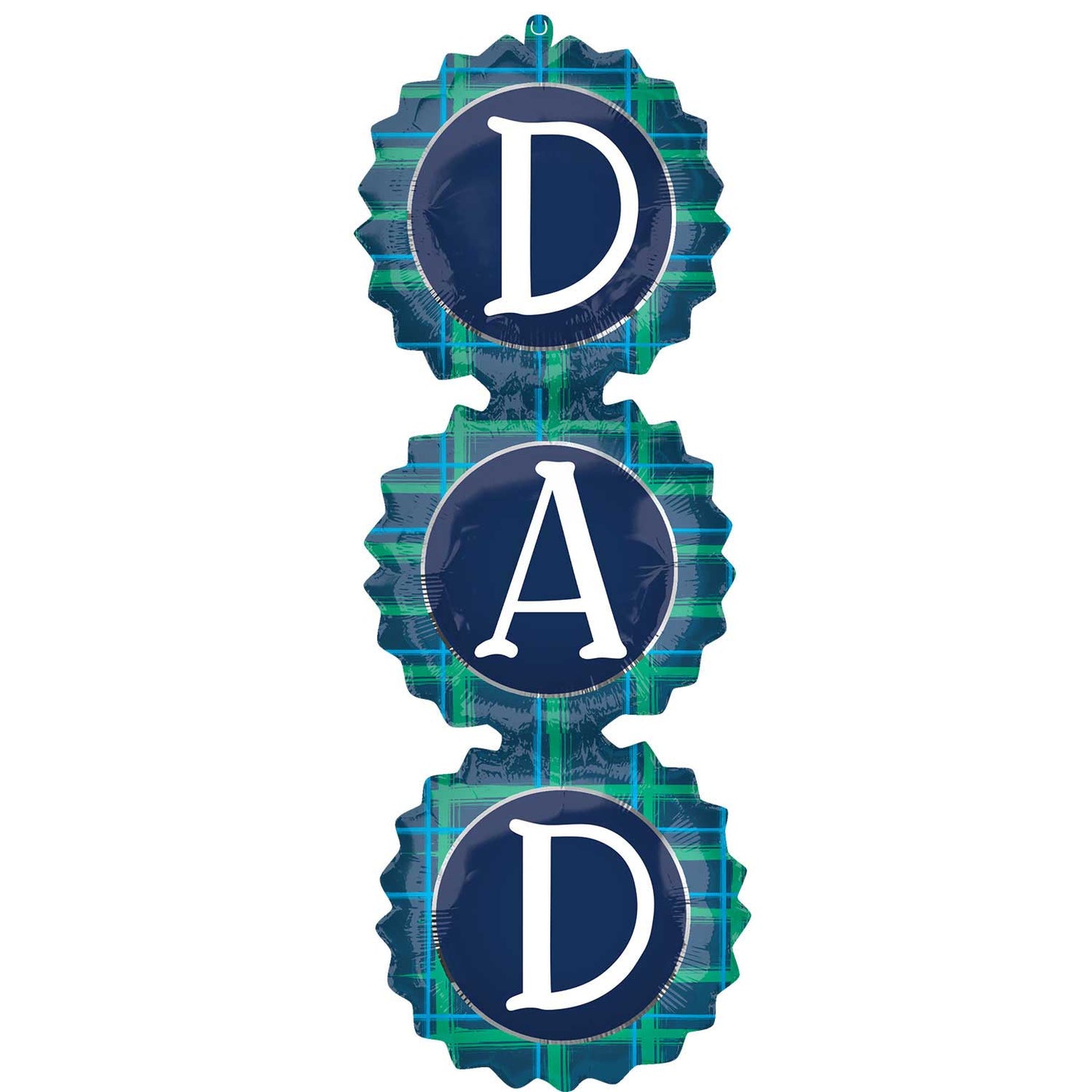 Father's Day Dad Checks Supershape Balloon - Foil 13"/33cm w x 38"/96cm h