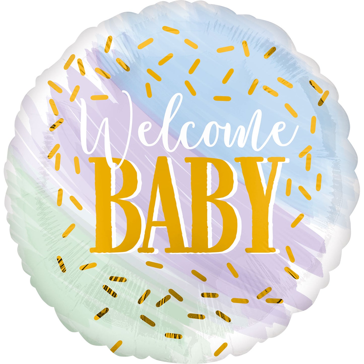 Watercolour Welcome Baby - 18" foil