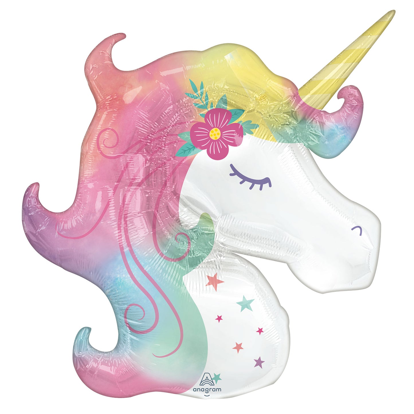 Enchanted Unicorn Supershape Balloon - Foil 33"/83cm w x 29"/73cm