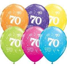Tropical Assorted 70-A-Round Balloons - 11" Latex (25ct)