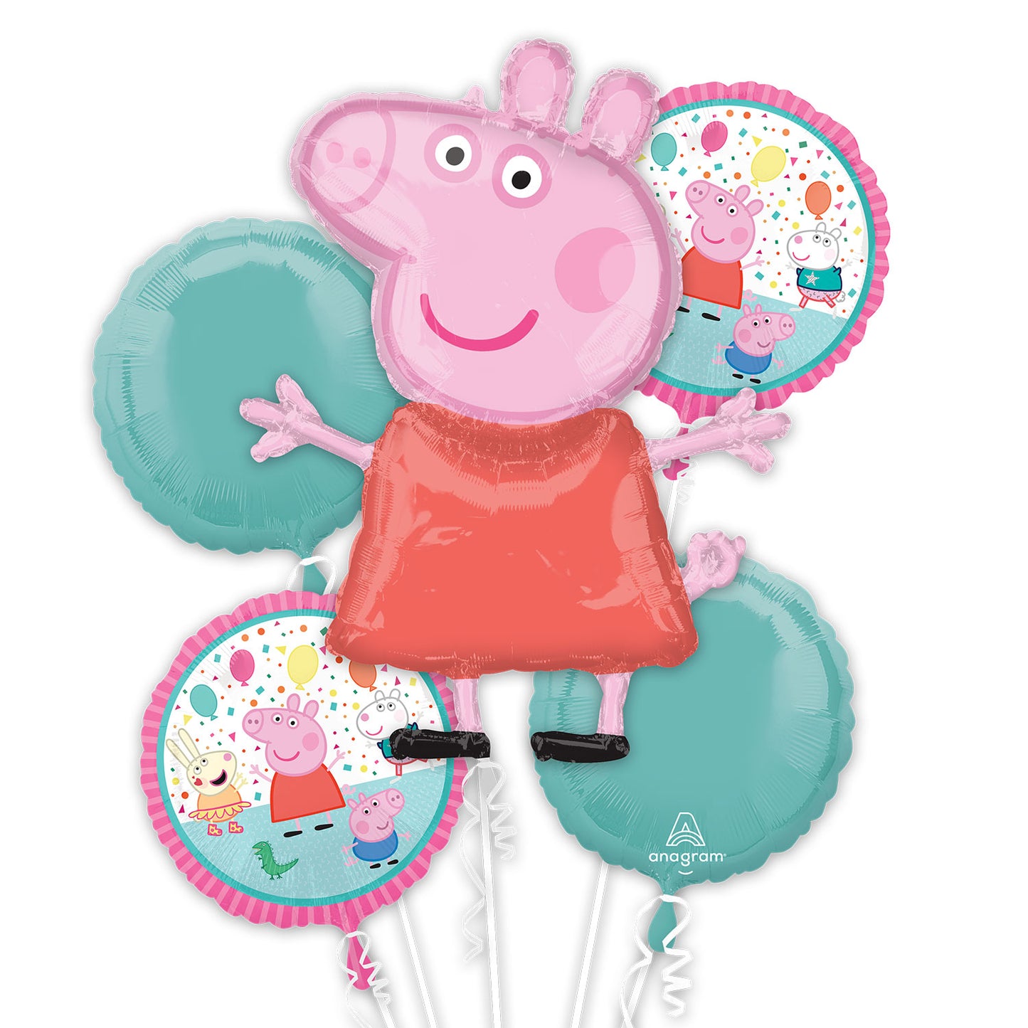 Peppa Pig Balloon Bouquets - Foil