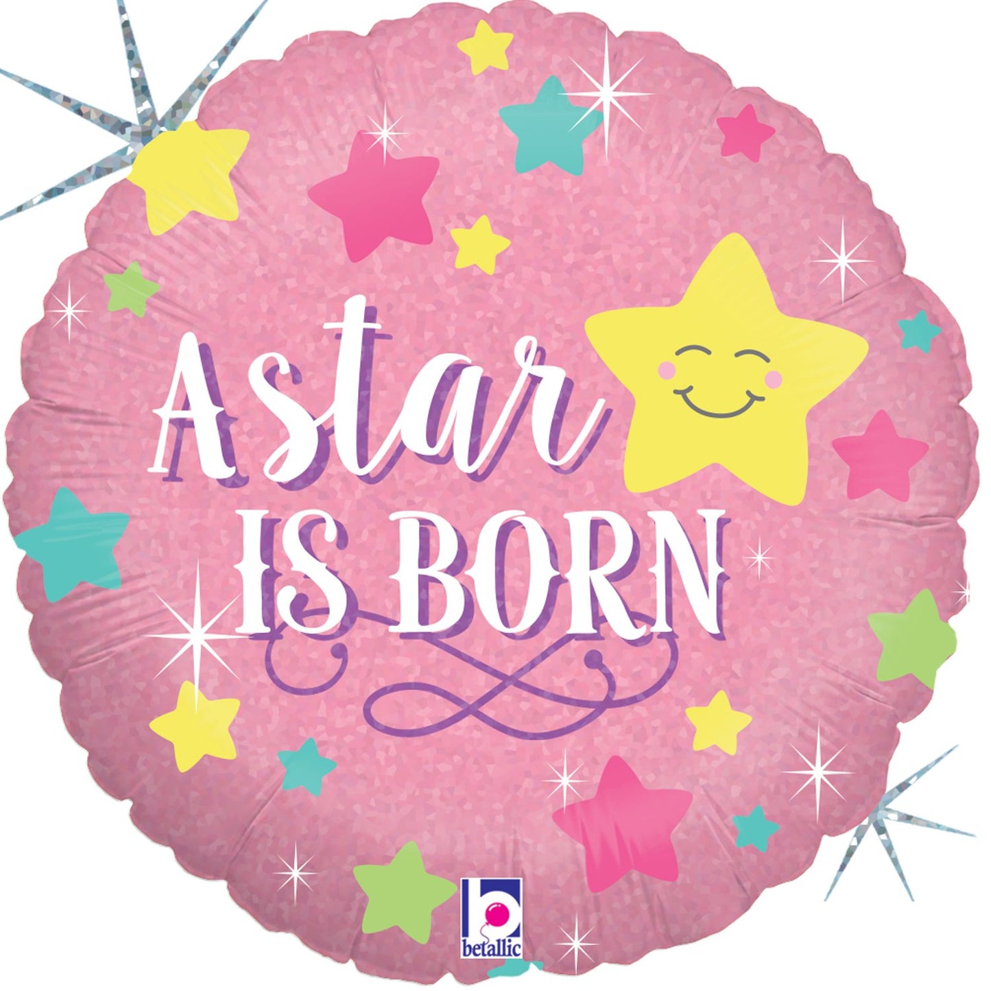 A Star Is Born Baby Girl Balloon - 18" Foil UNPackaged