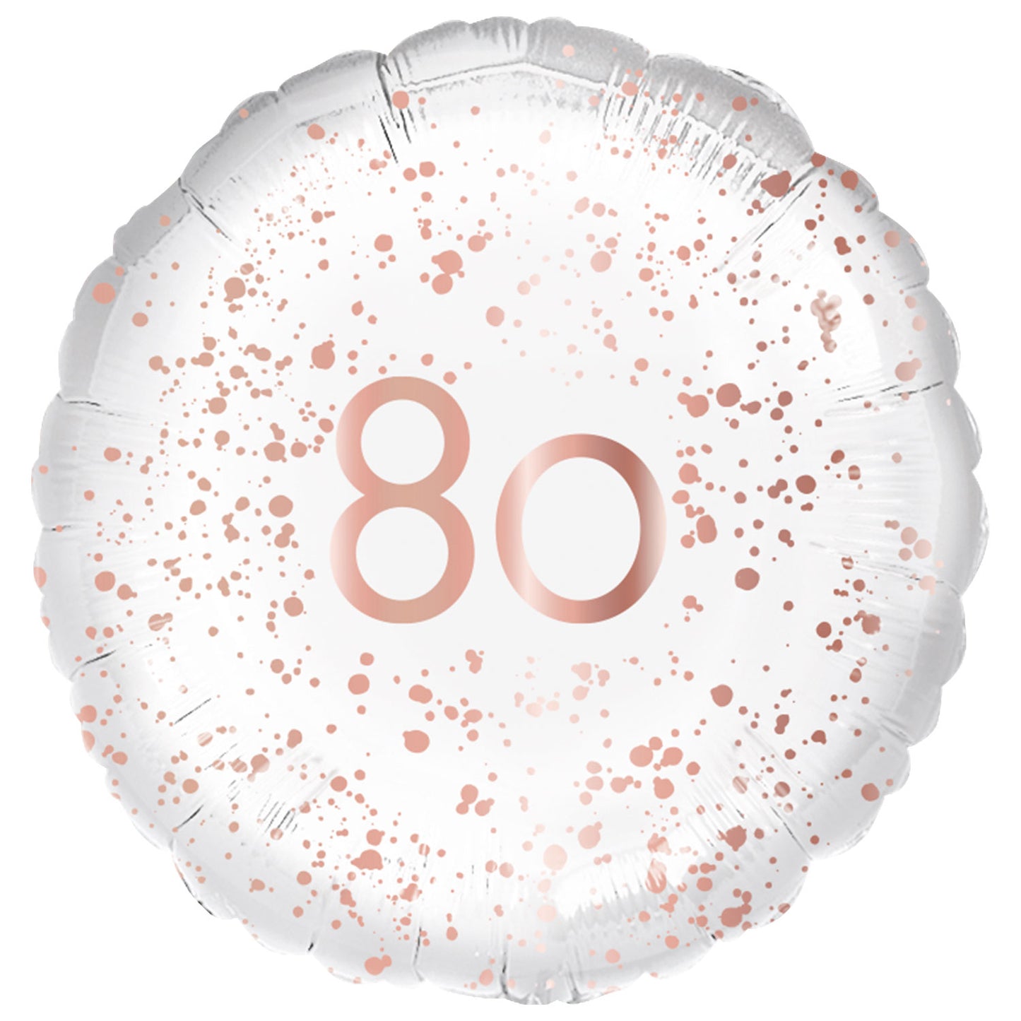 80th Birthday Rose Gold Celebration Standard Foil - 18" Foil