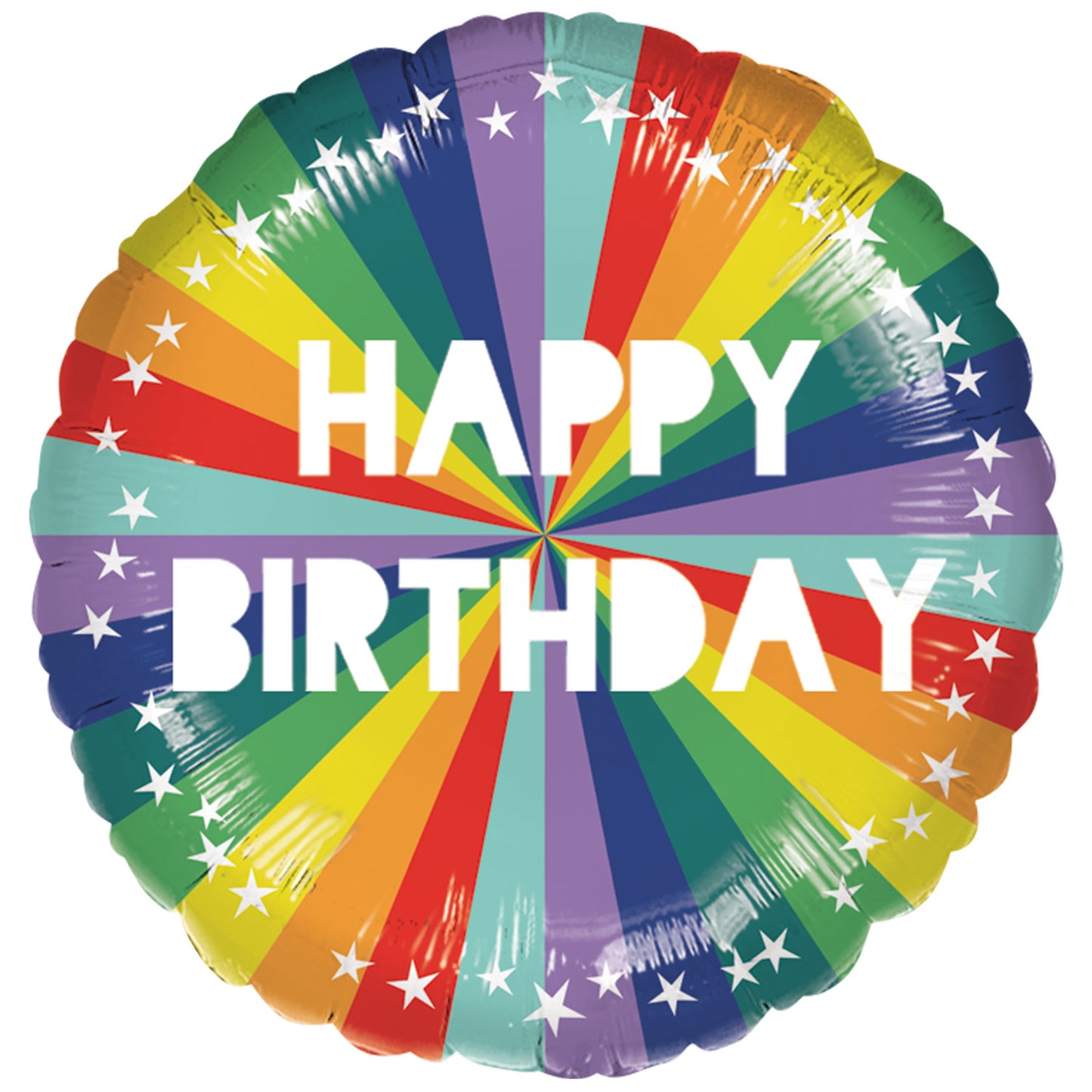 HAPPY Birthday Bright Rainbow Standard Foil - 18" Foil