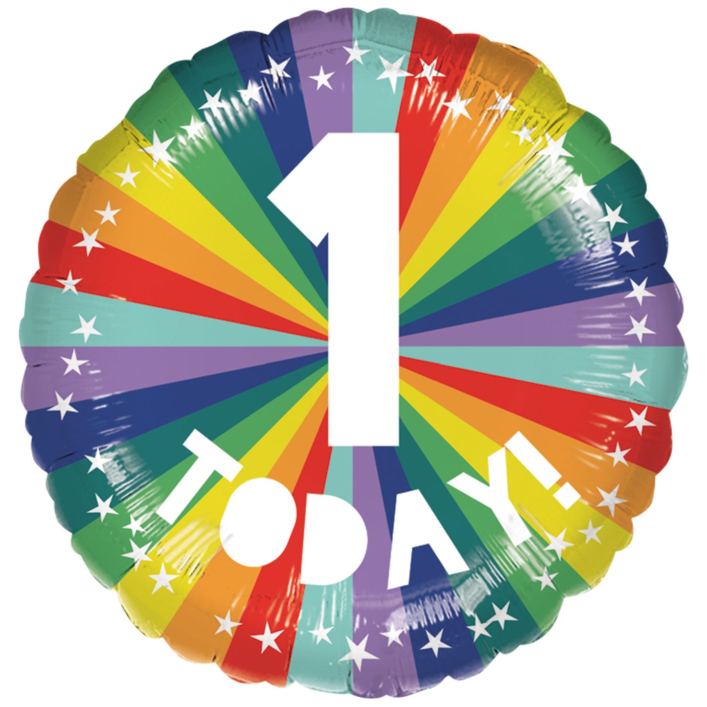1st Birthday Bright Rainbow Standard Foil - 18" Foil