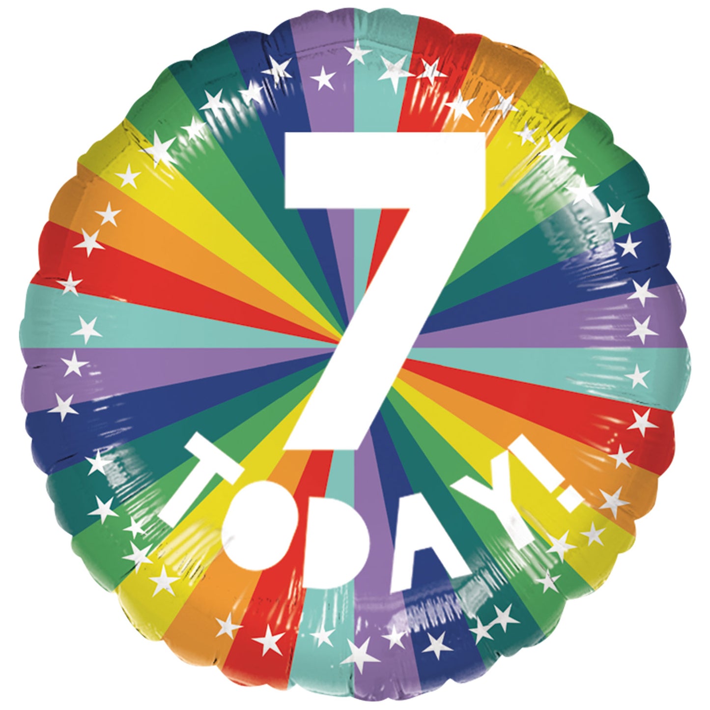 7th Birthday Bright Rainbow Standard Foil - 18" Foil