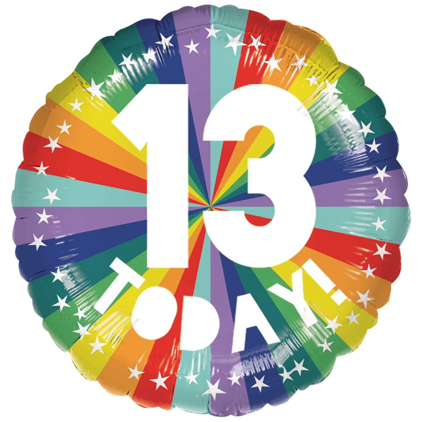 13th Birthday Bright Rainbow Standard Foil - 18" Foil
