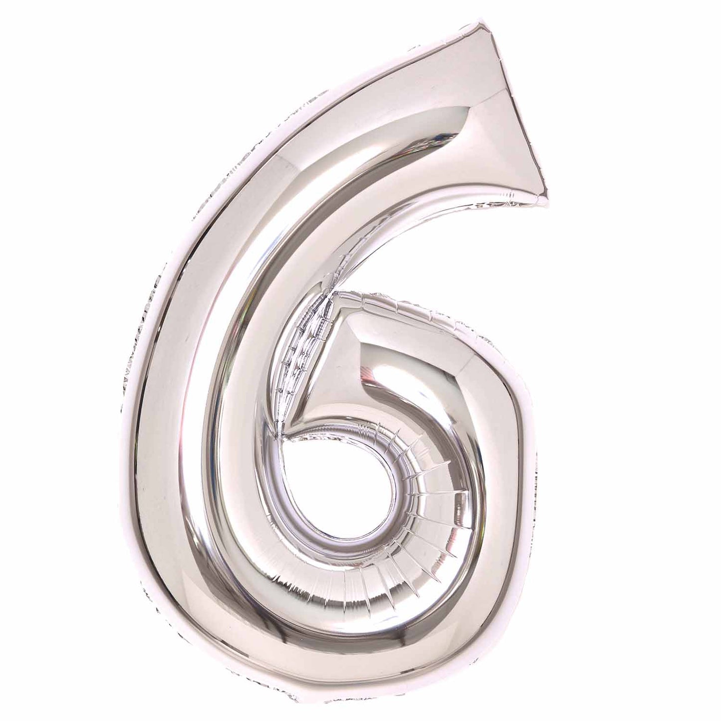 Silver Number 6 Balloon - 34" Foil