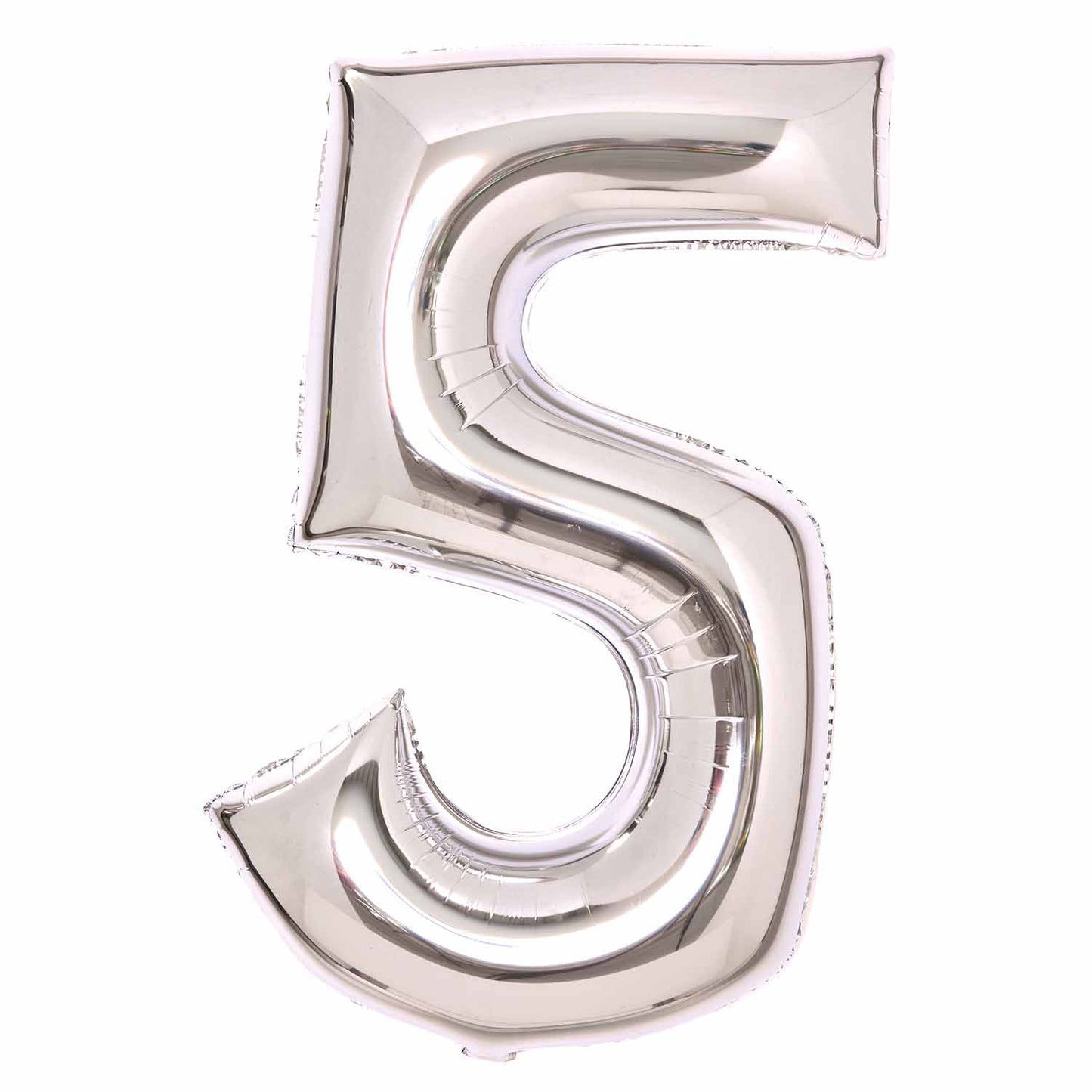 Silver Number 5 Balloon - 34" Foil