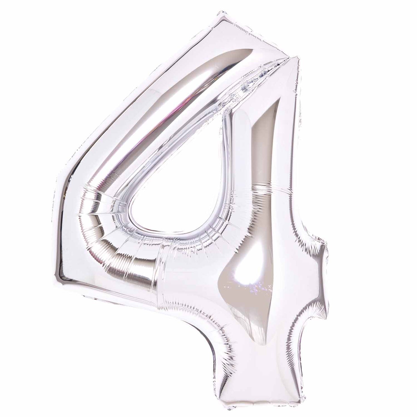 Silver Number 4 Balloon - 34" Foil