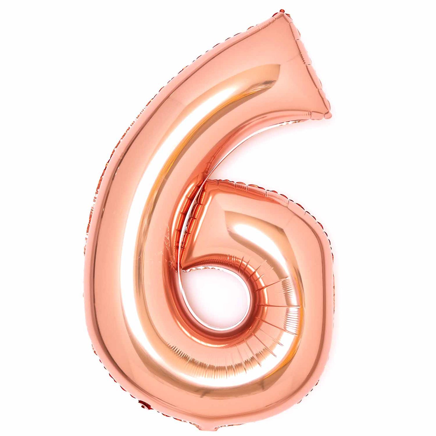 Rose Gold Number 6 Balloon - 34" Foil