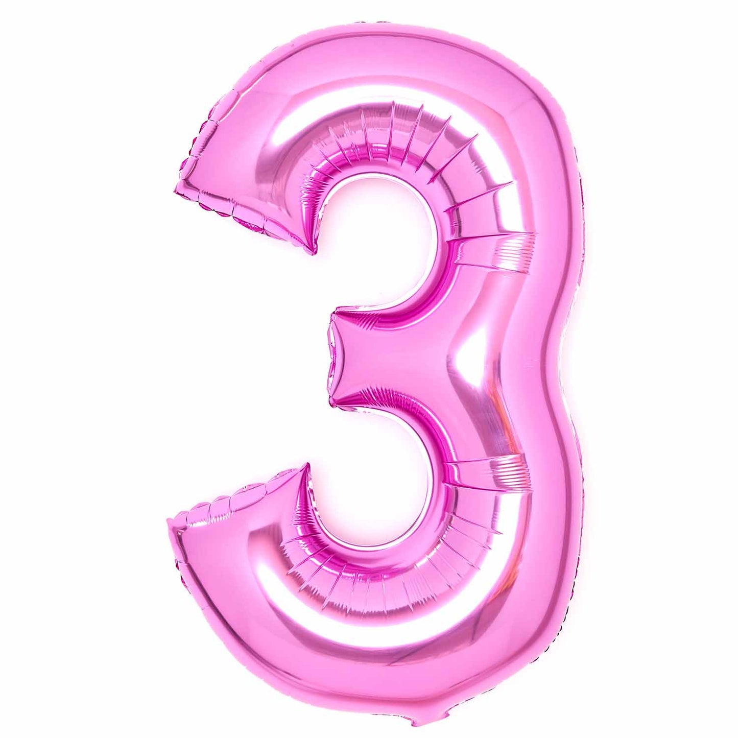 Pink Number 3 Balloon - 34" Foil