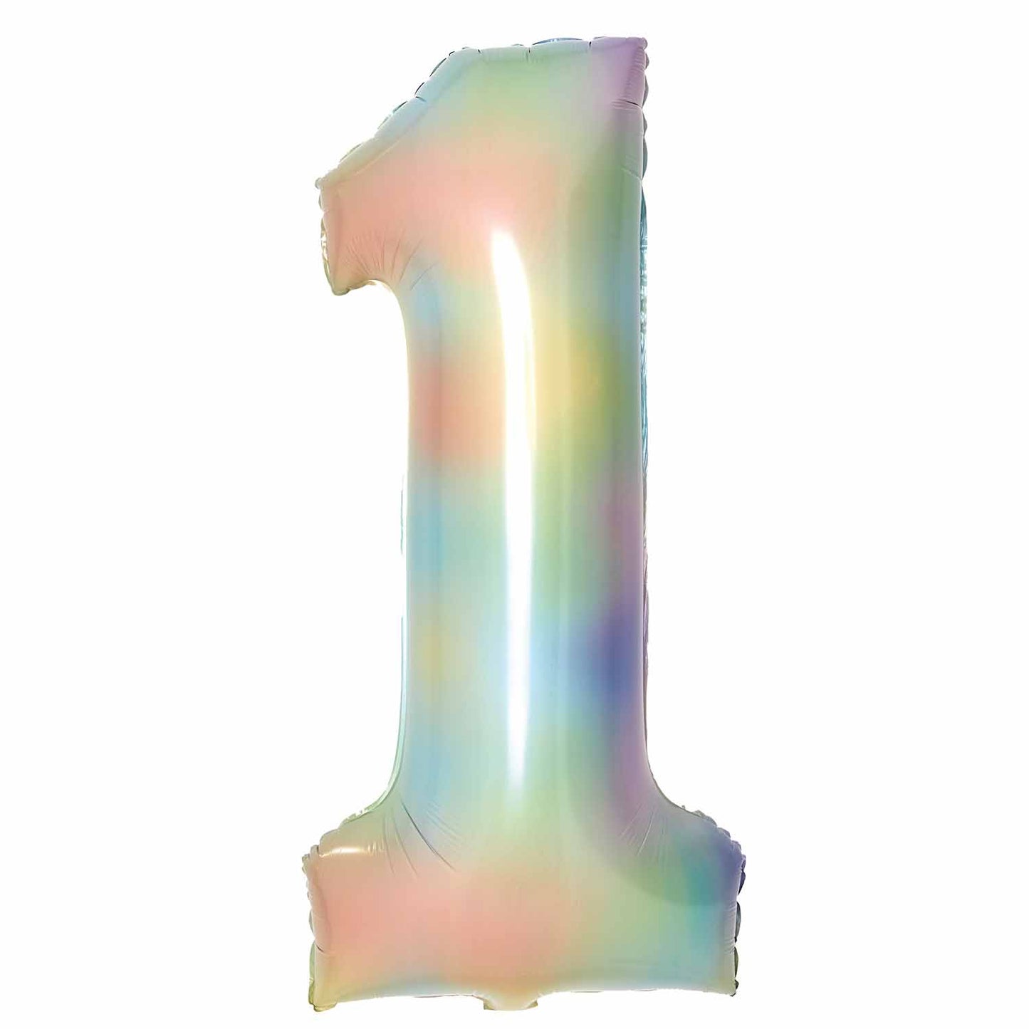 Pastel Rainbow Number 1 Balloon - 34" Foil