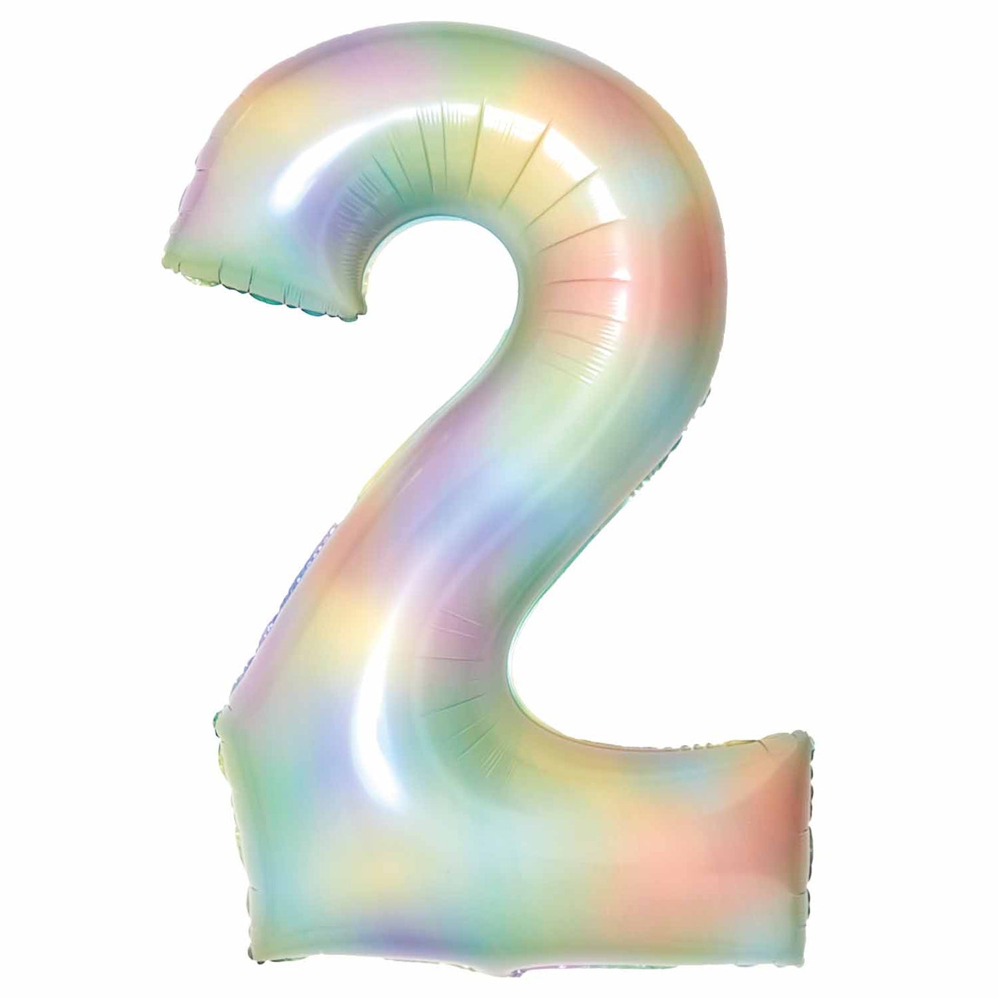 Pastel Rainbow Number 2 Balloon - 34" Foil