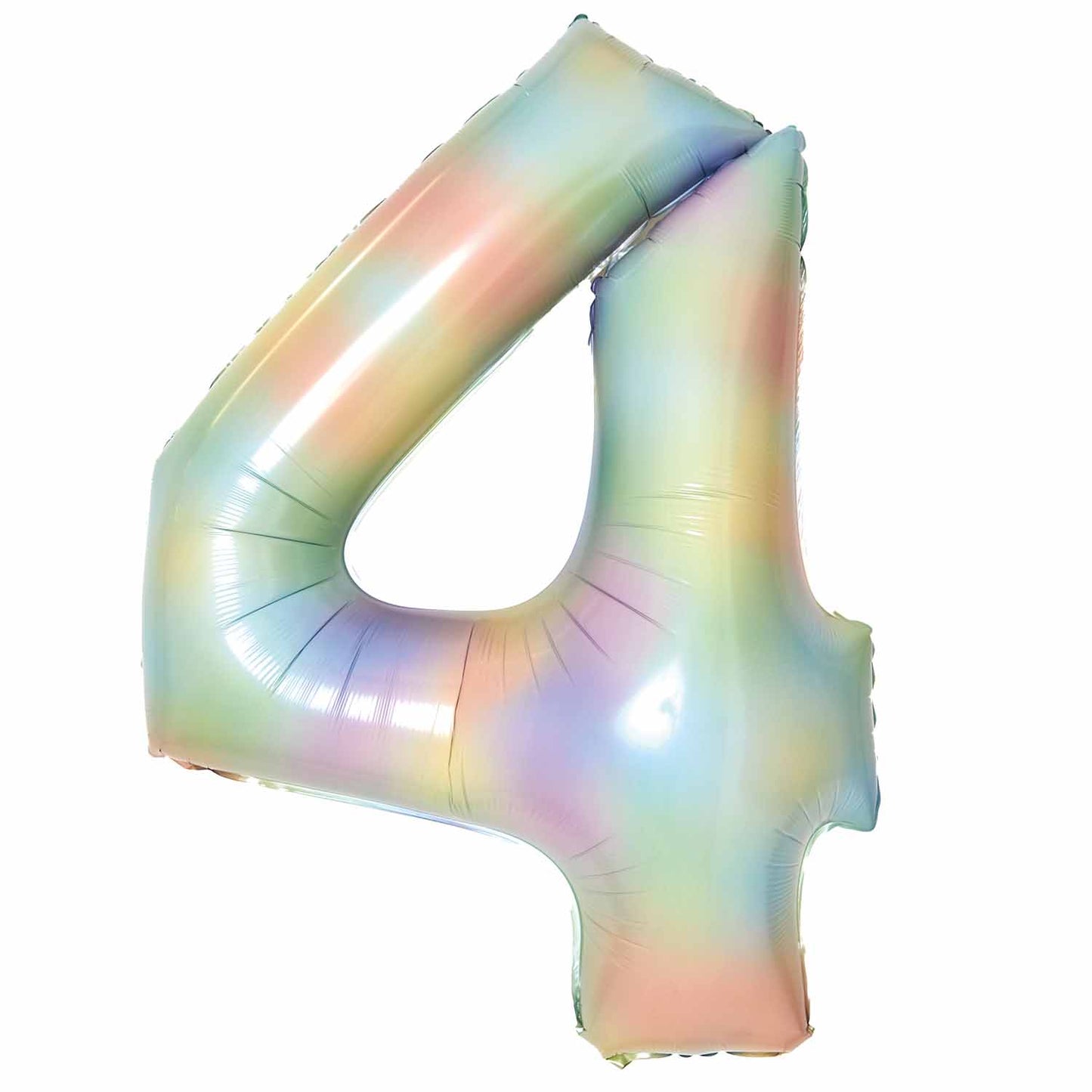 Pastel Rainbow Number 4 Balloon - 34" Foil