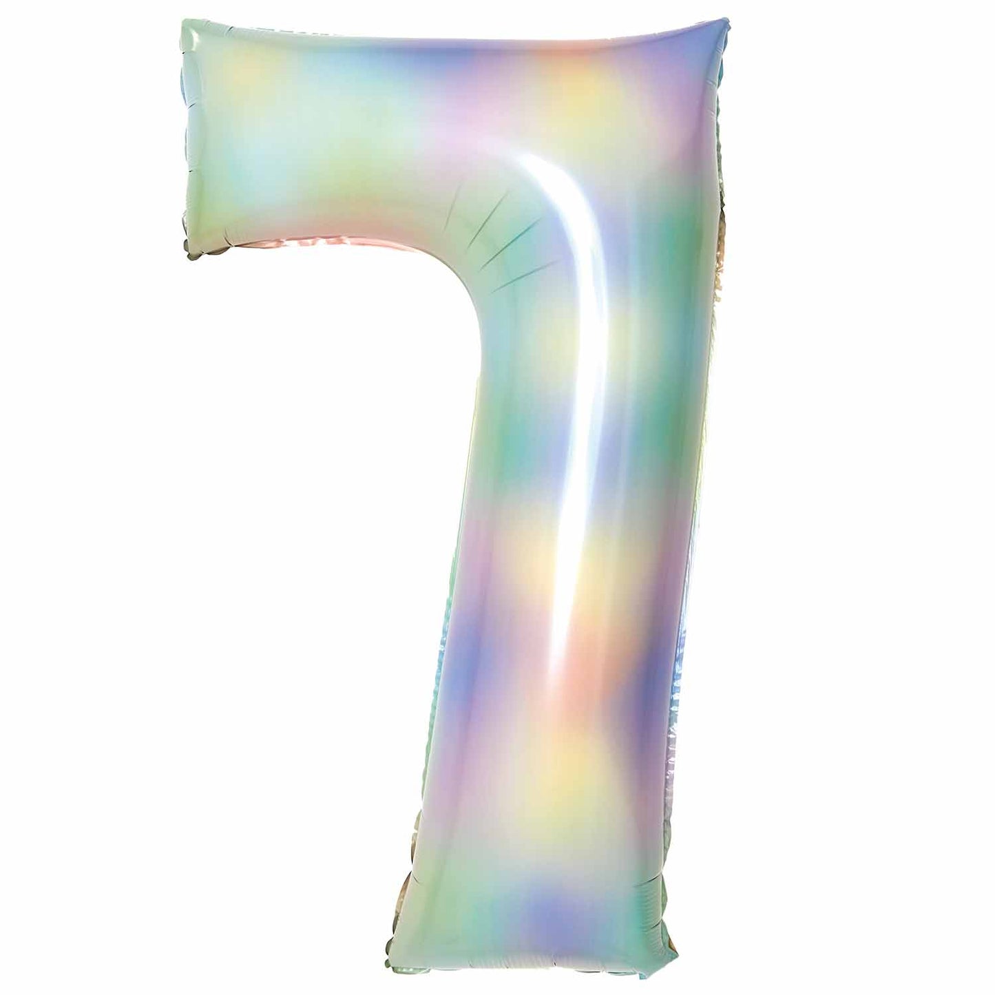 Pastel Rainbow Number 7 Balloon - 34" Foil -