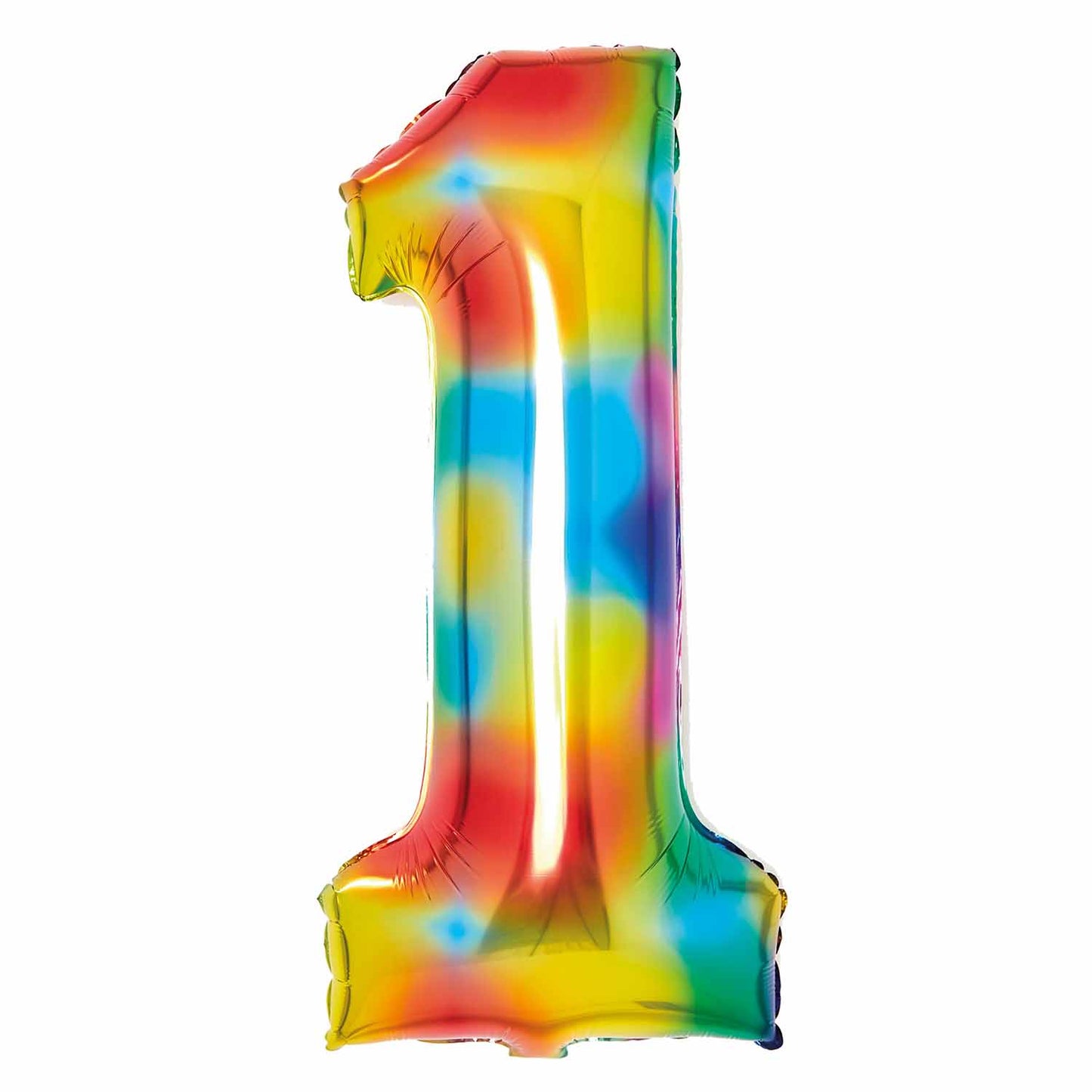 Bright Rainbow Number 1 Balloon - 34" Foil
