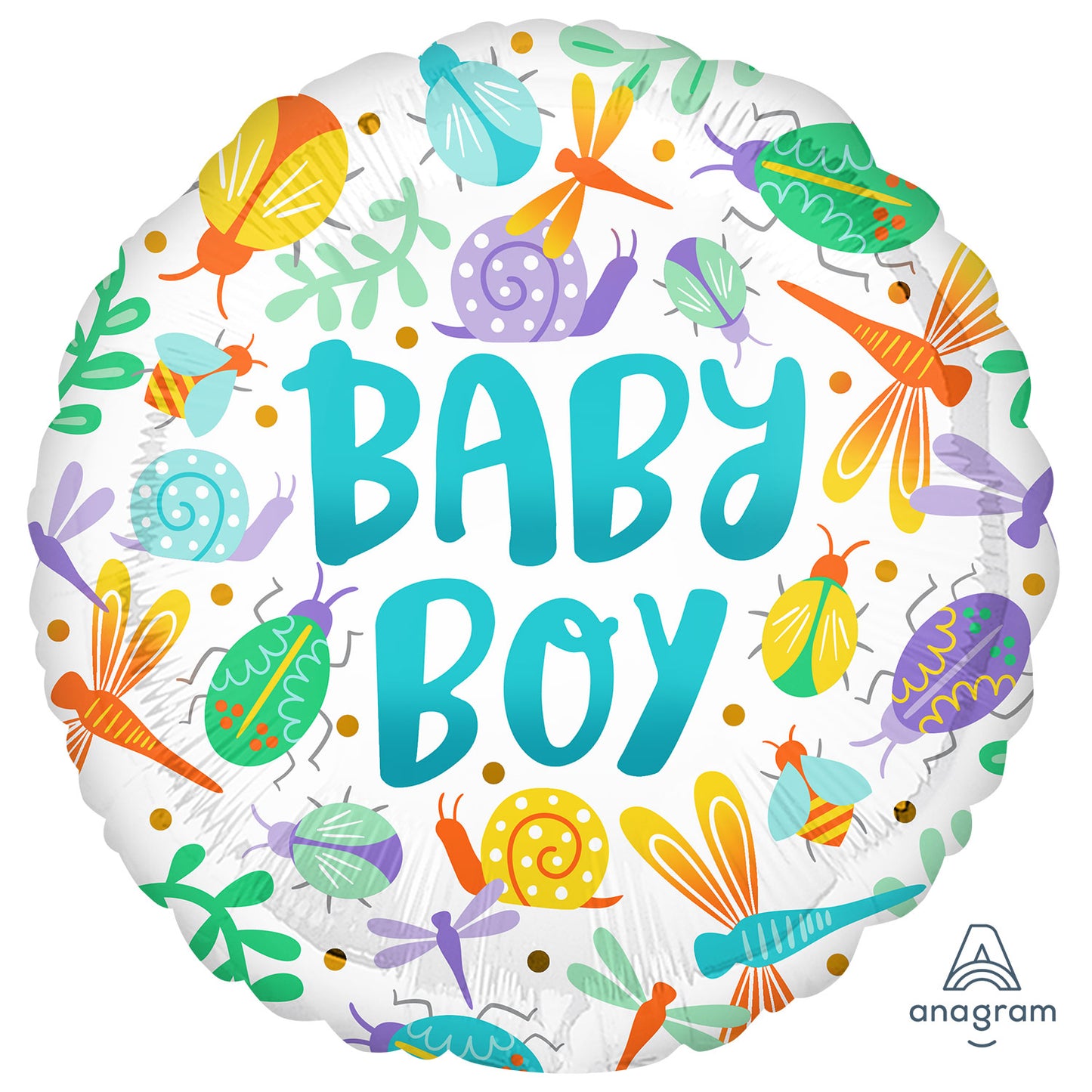 Baby Boy Watercolour Foil Balloons - Foil 18"