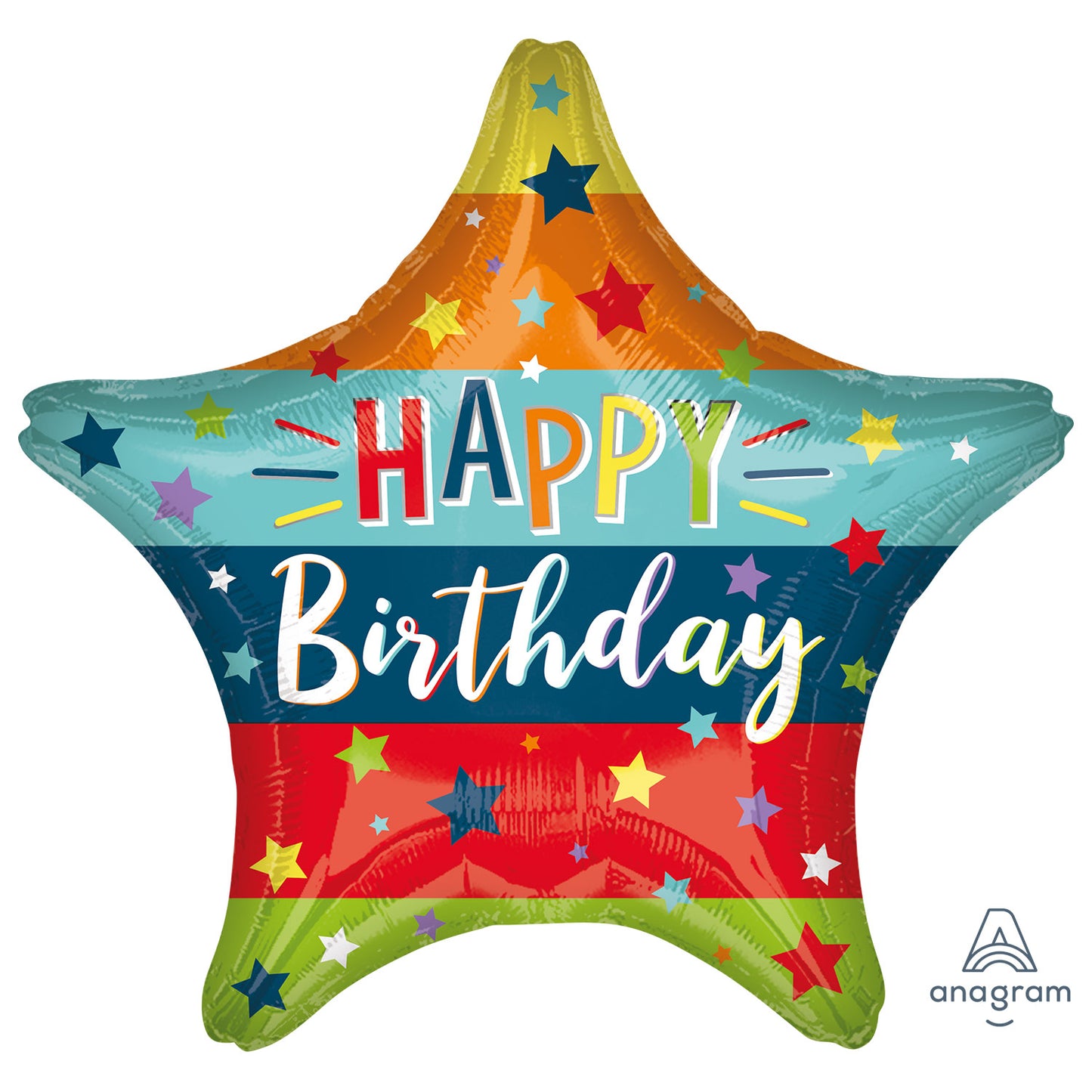 Stars & Stripes Happy Birthday Standard - 18" Foil