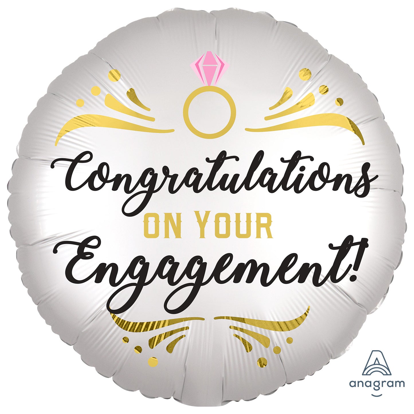 Congratulations on your Engagement Satin Standard Balloons - 18" Foil