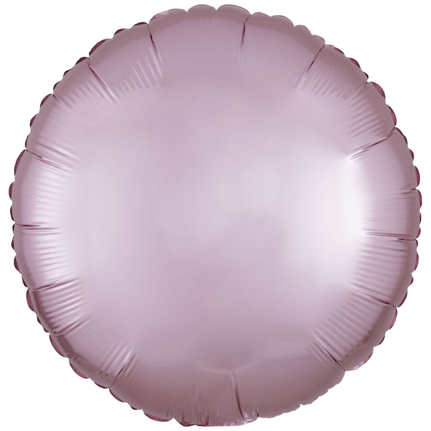 Silk Lustre Pastel Pink Round Standard - 18" Foil (10 Pack) UnPackaged