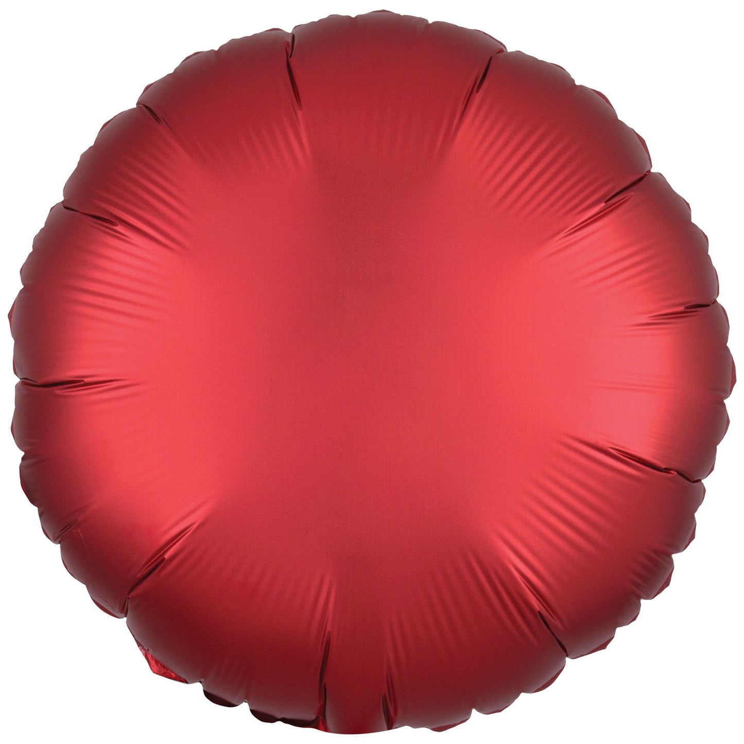 Silk Lustre Dark Red Round Standard - 18" Foil (10 Pack) UnPackaged