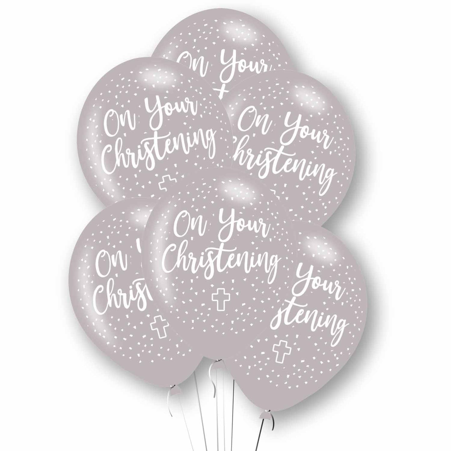 Silver On Your Christening Day - 11" Latex (6ct)