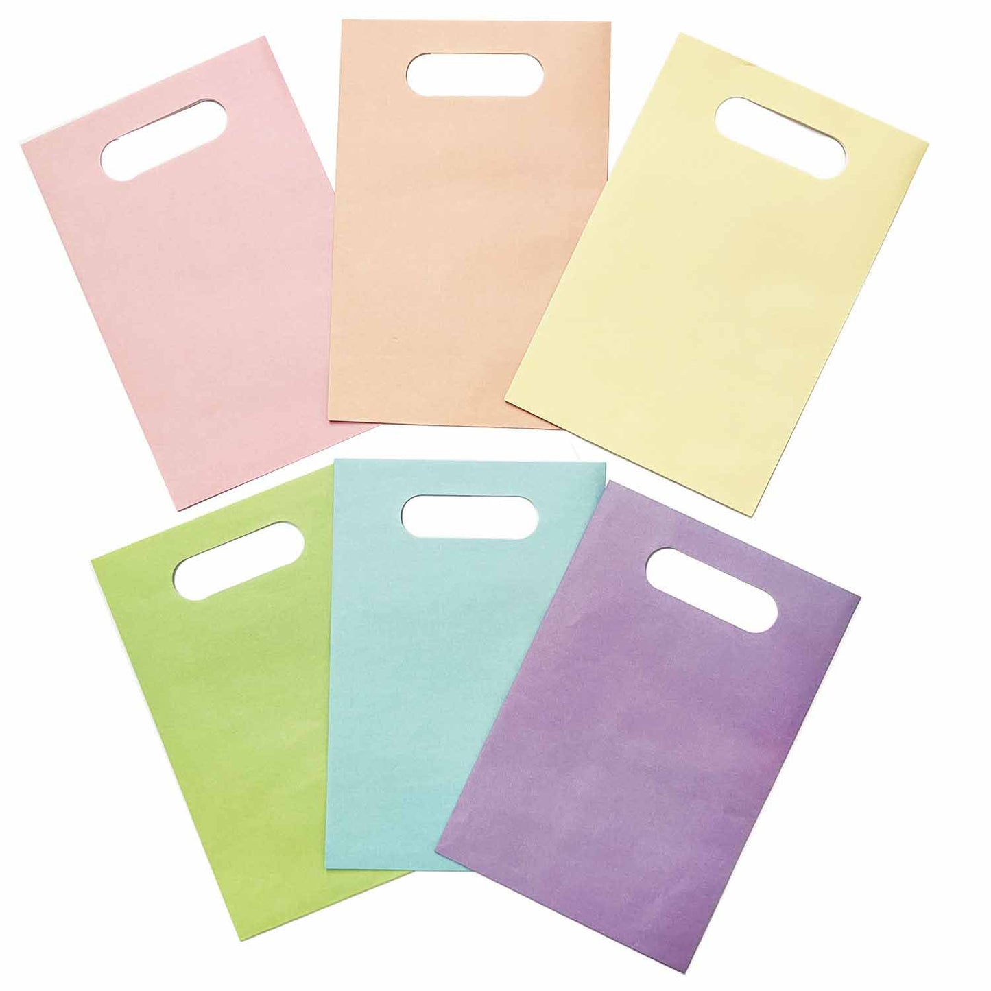 Pastel Mix Paper Loot Bags - 1 PKG/6