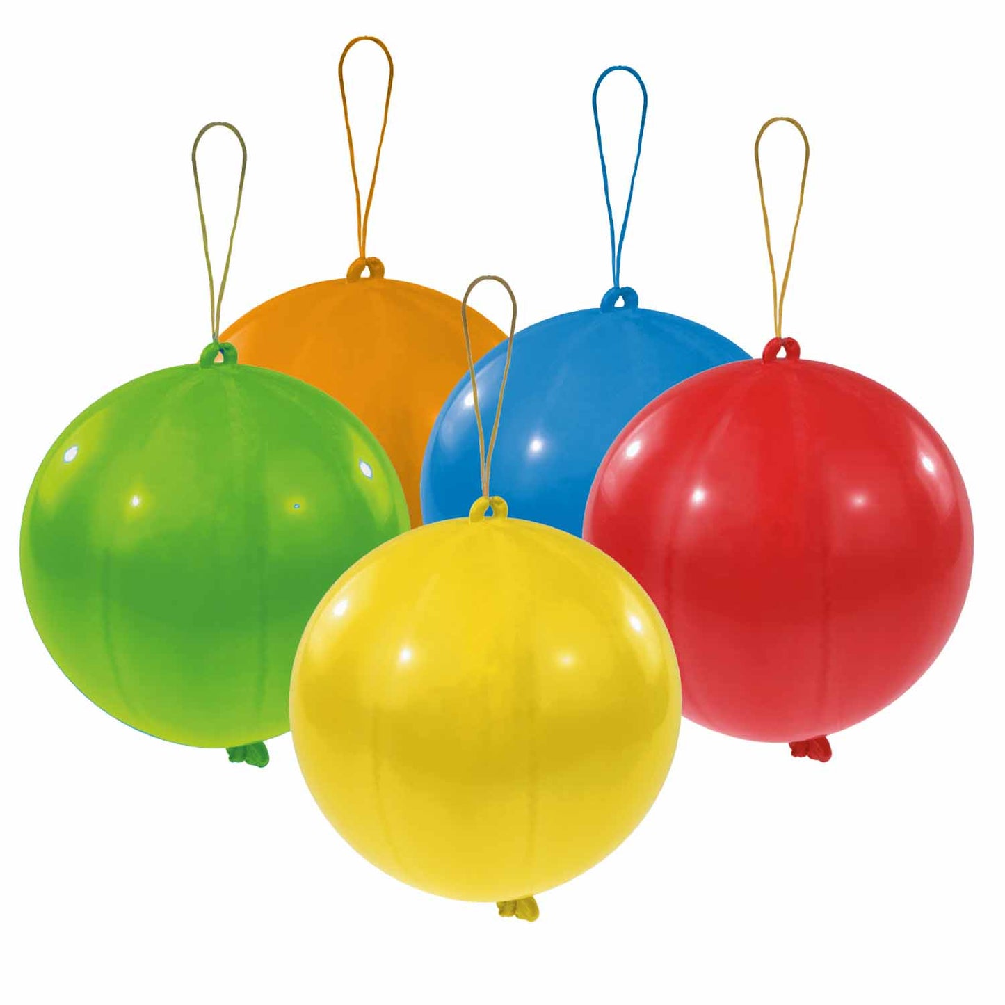 Punchballs asst Colours Latex Balloons 11" - 1 PKG/5