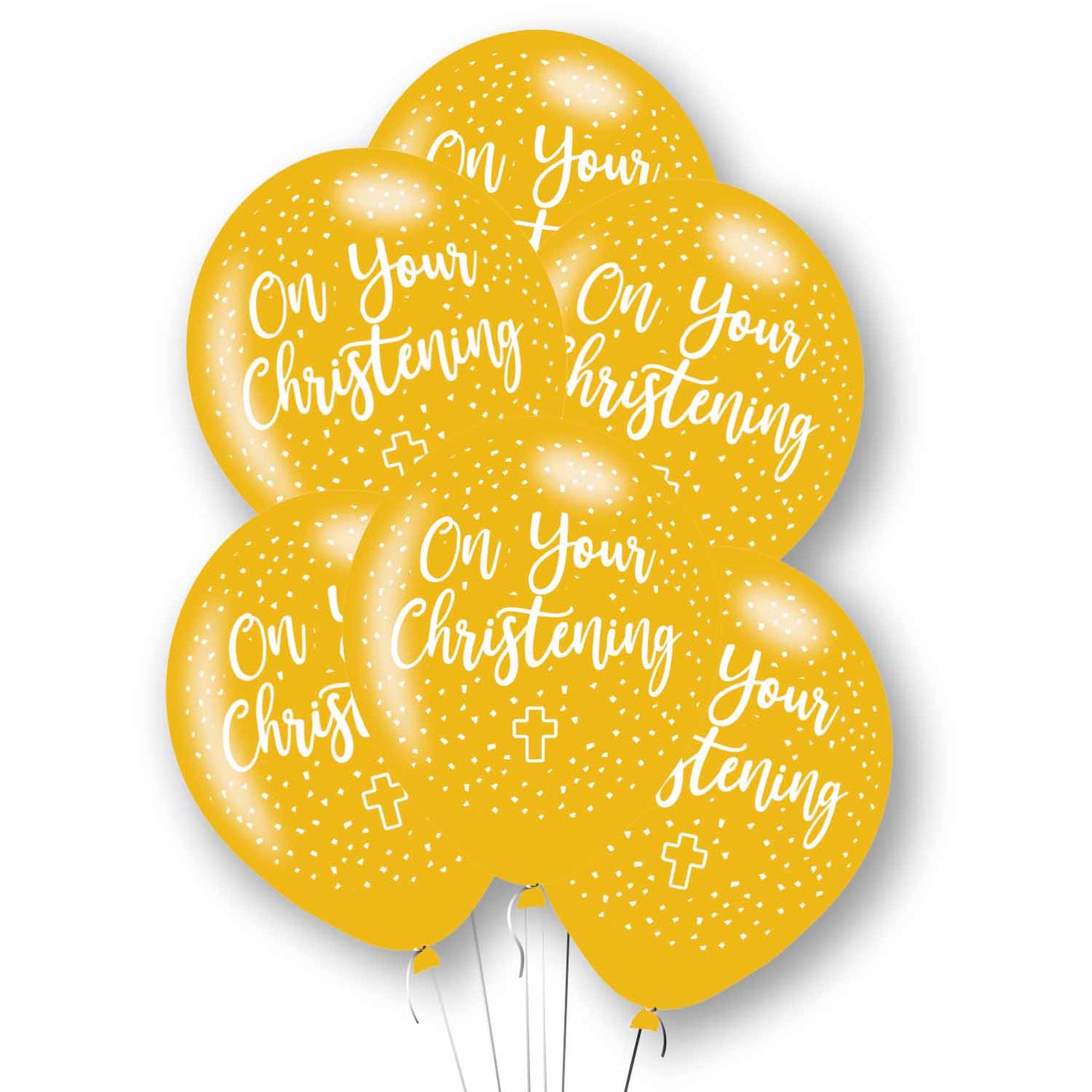 Gold On Your Christening Day - 11" Latex (6ct)