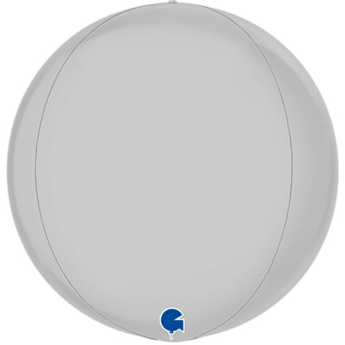 Satin White 4D Globe - 15" Foil
