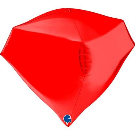 Red 4D-Gem Balloon - 18" Foil