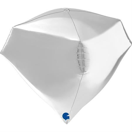 Silver 4D-Gem Balloon - 18" Foil