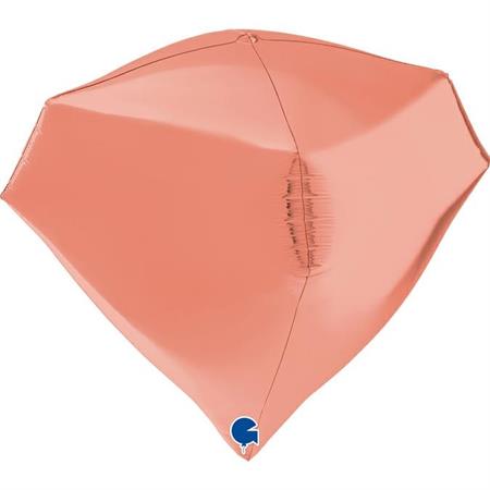 Rose Gold 4D-Gem Balloon - 18" Foil