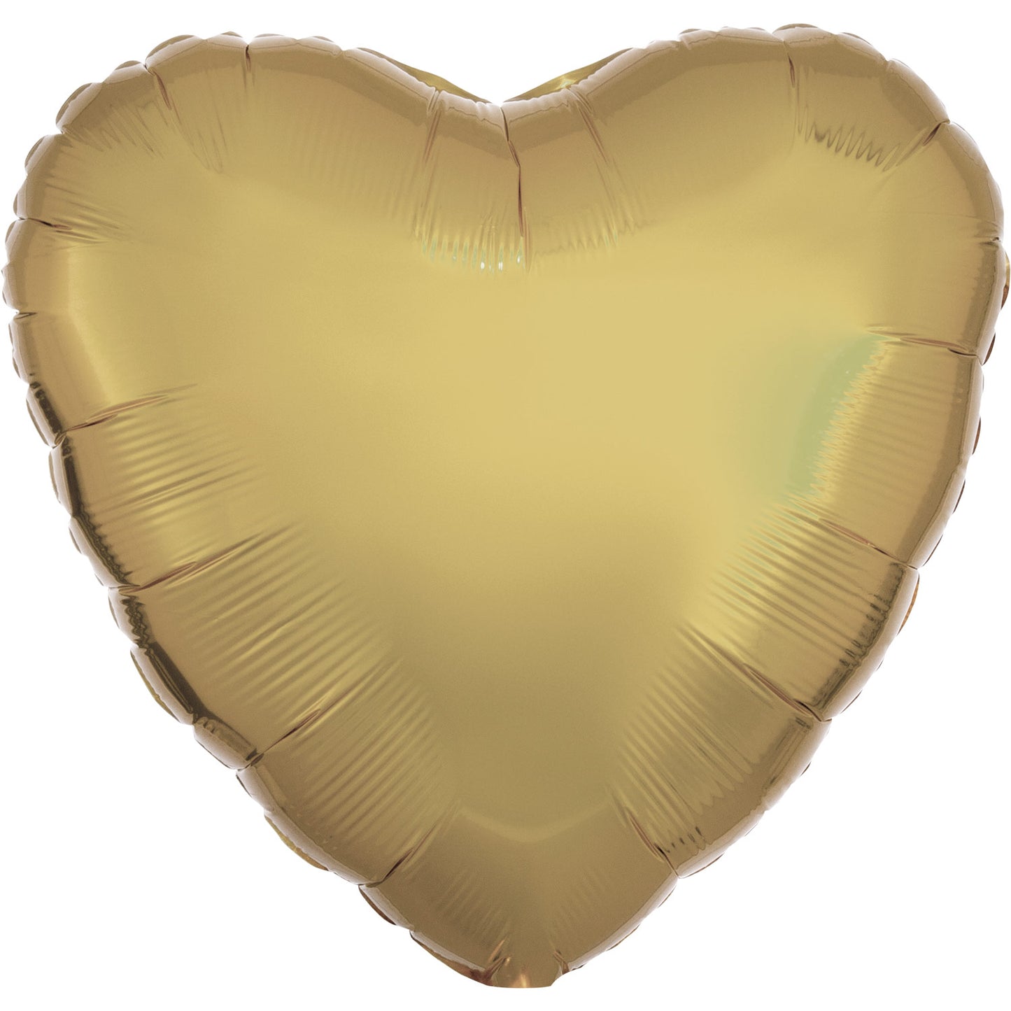 Metallic White Gold Heart Standard - 18" Foil (10 Pack) UnPackaged
