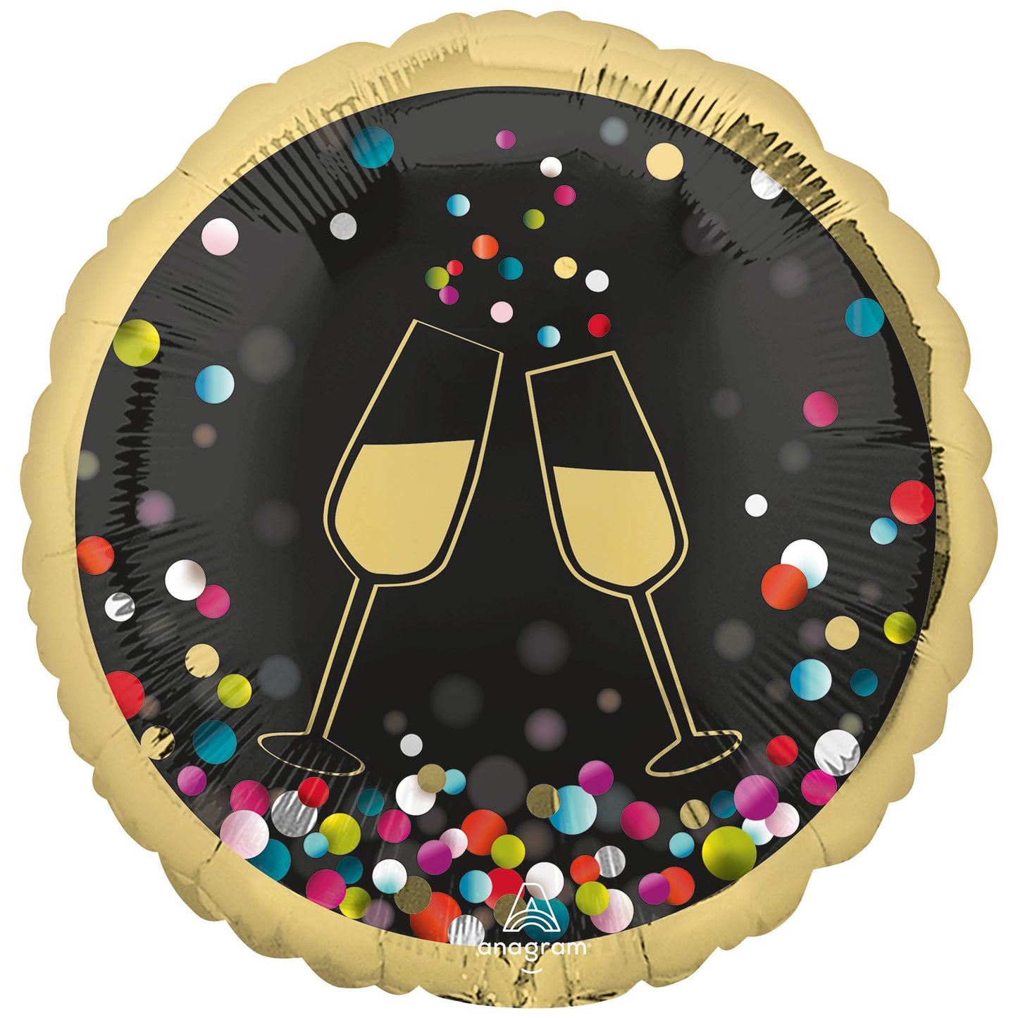 Colourful Confetti Cheers Balloon - 18" Foil