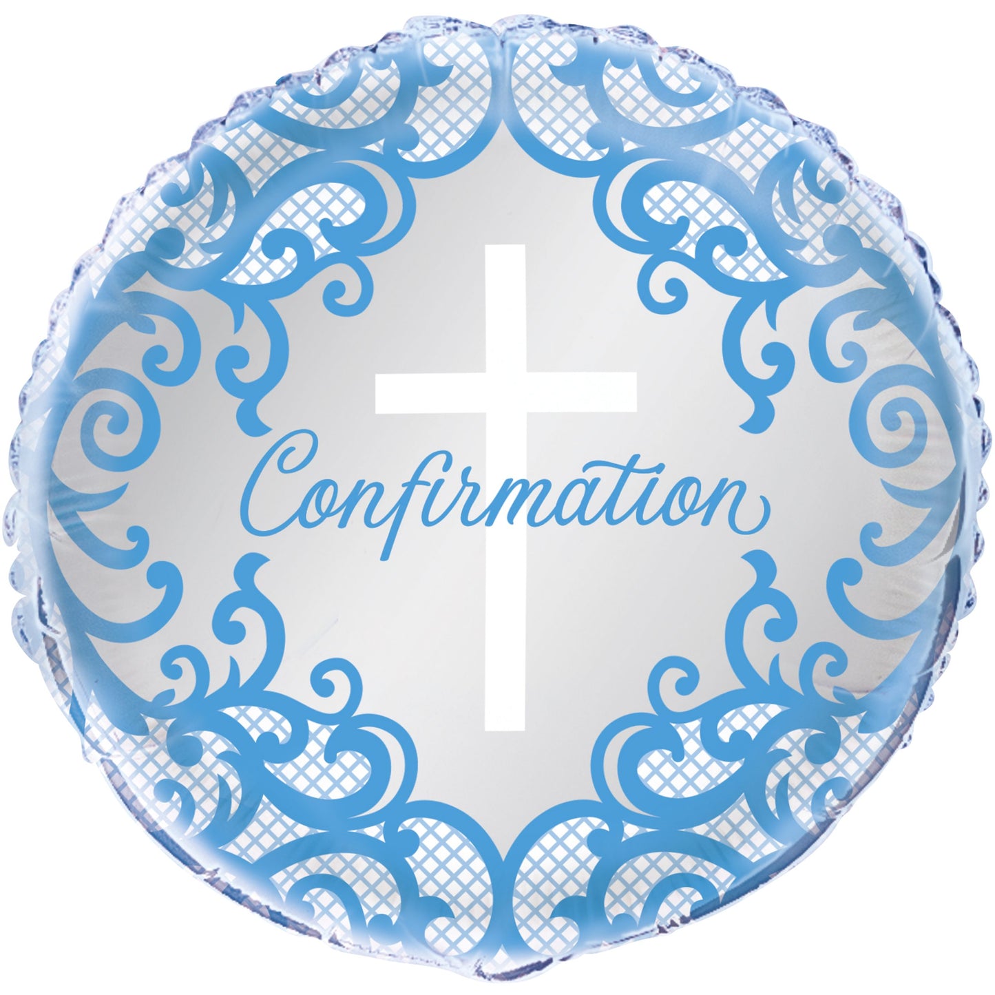 Blue Cross Confirmation Balloon - 18"Foil