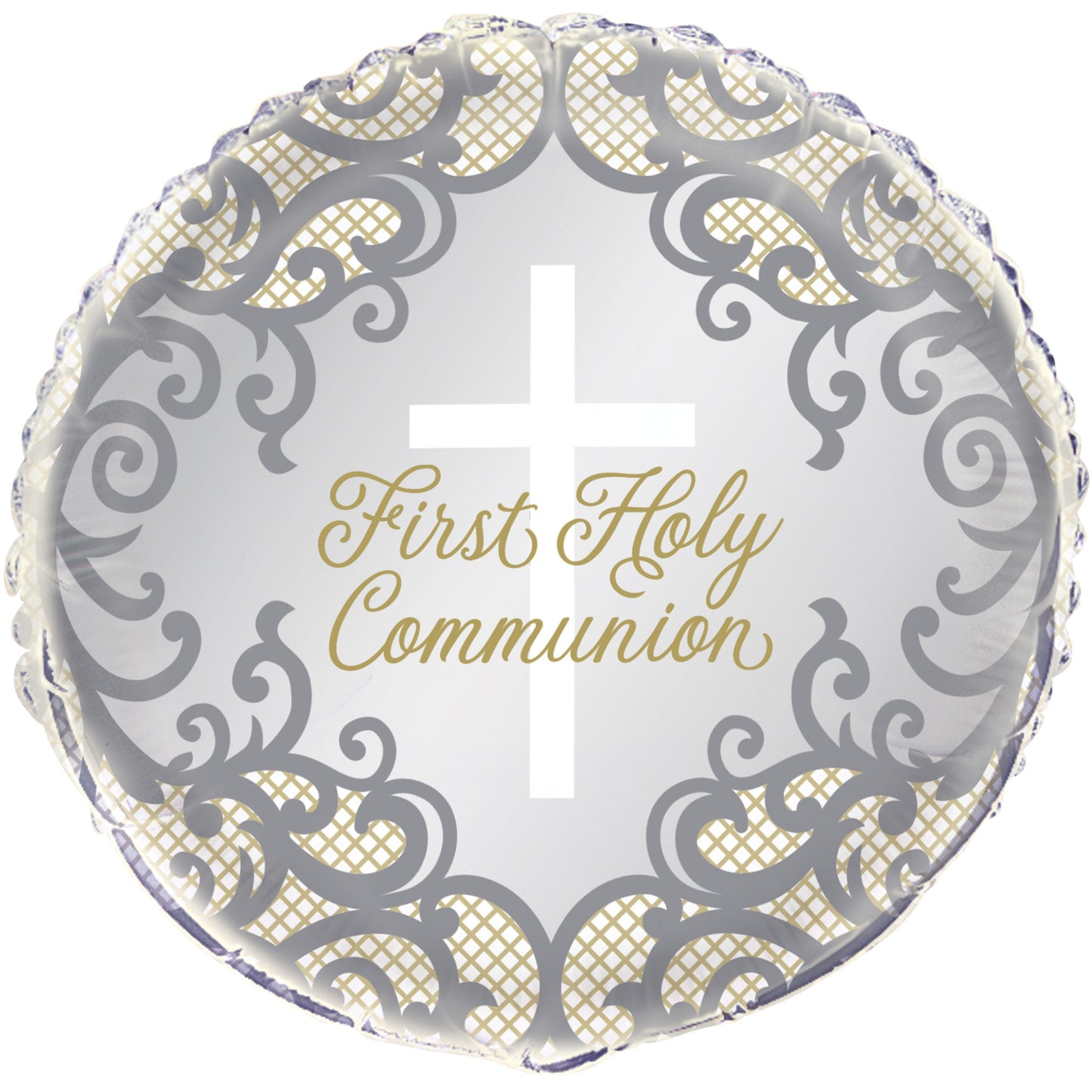 Gold Cross 1st Holy Communion Balloon - 18"Foil