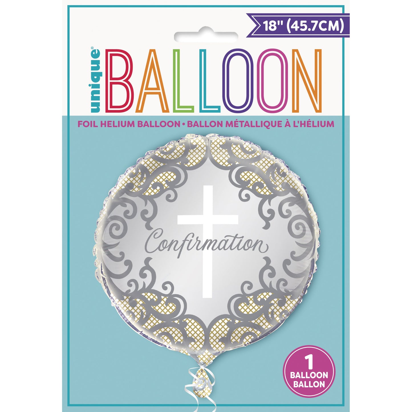 Fancy Gold Cross Confirmation Balloon - 18"Foil