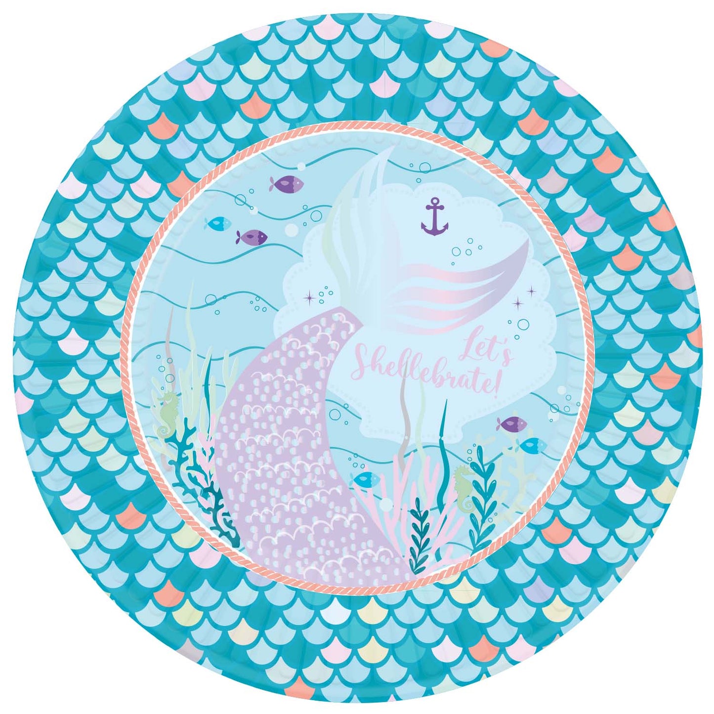 Mermaid Tales Paper Plates - 23cm (8ct)