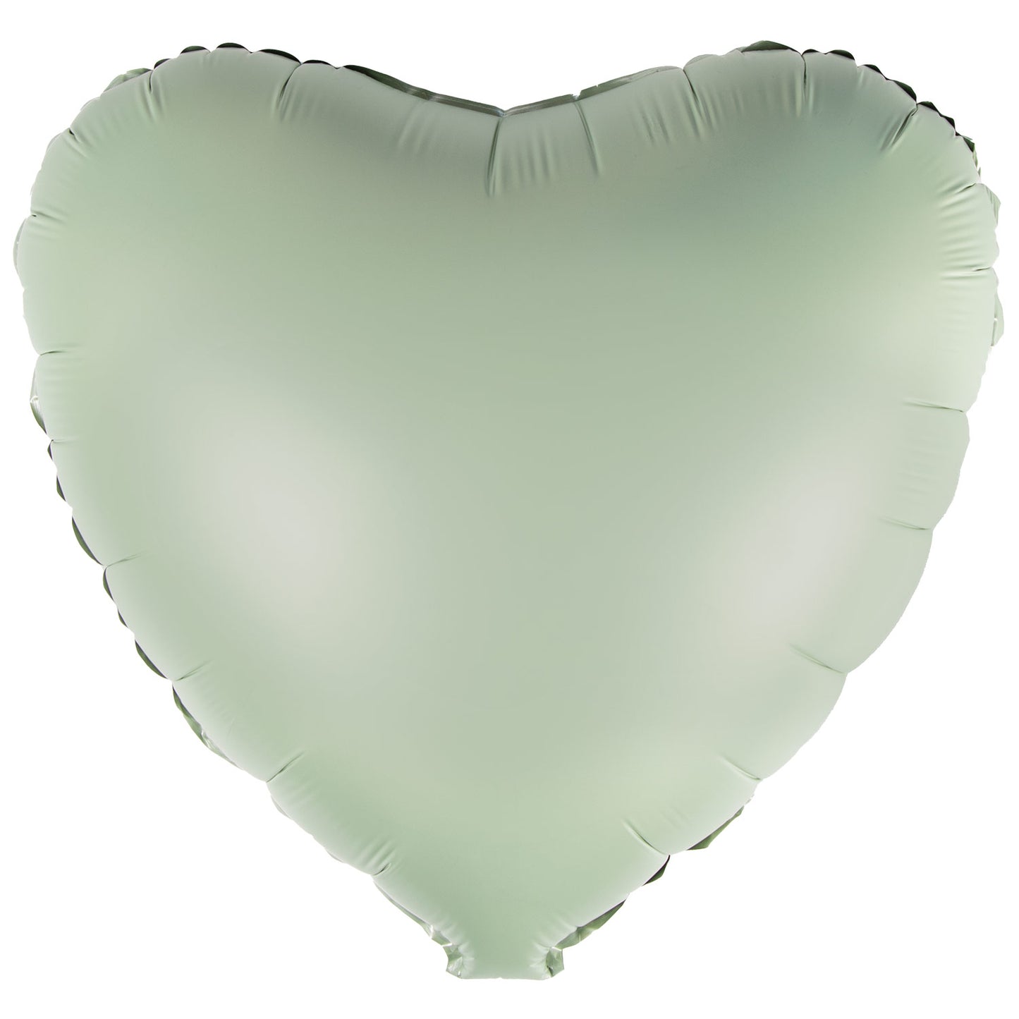 Silk Lustre Eucalyptus Heart Standard Foil - 18" foil (10 Pack) UnPackaged