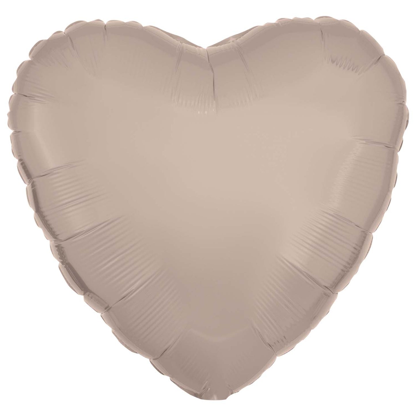 Silk Lustre Latte Heart Standard Foil - 18" foil (10 Pack) UnPackaged