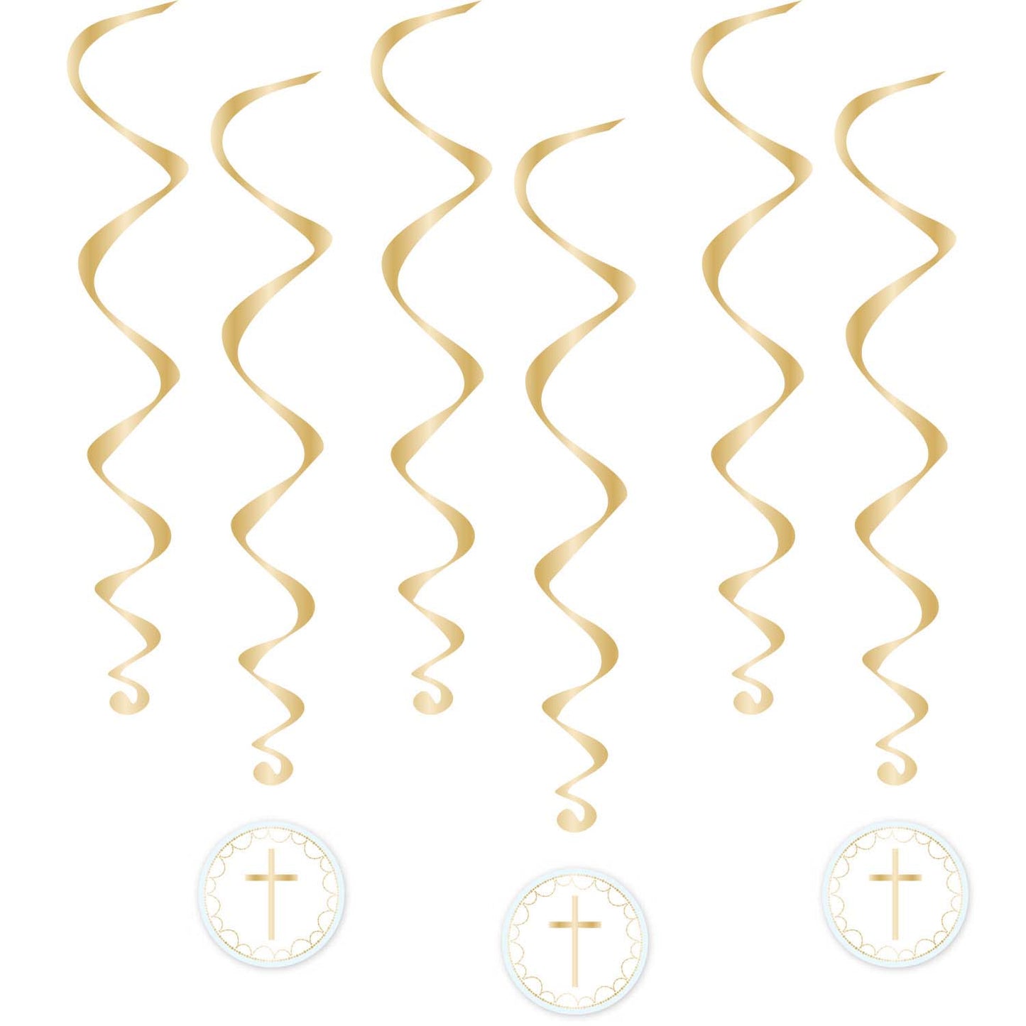 Blue Botanical Celebration Swirl Decorations - (1ct)