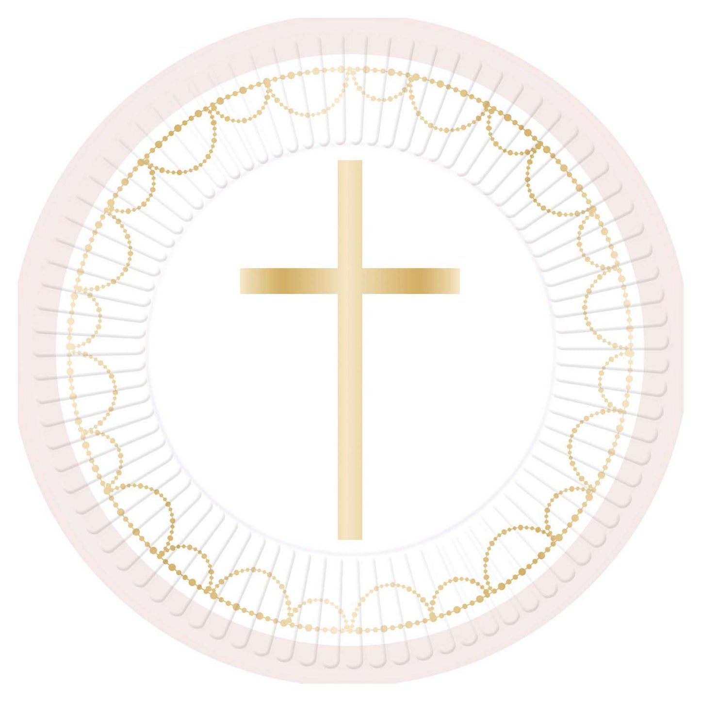 Pink Botanical Celebration Paper Plates 23cm - 8CT