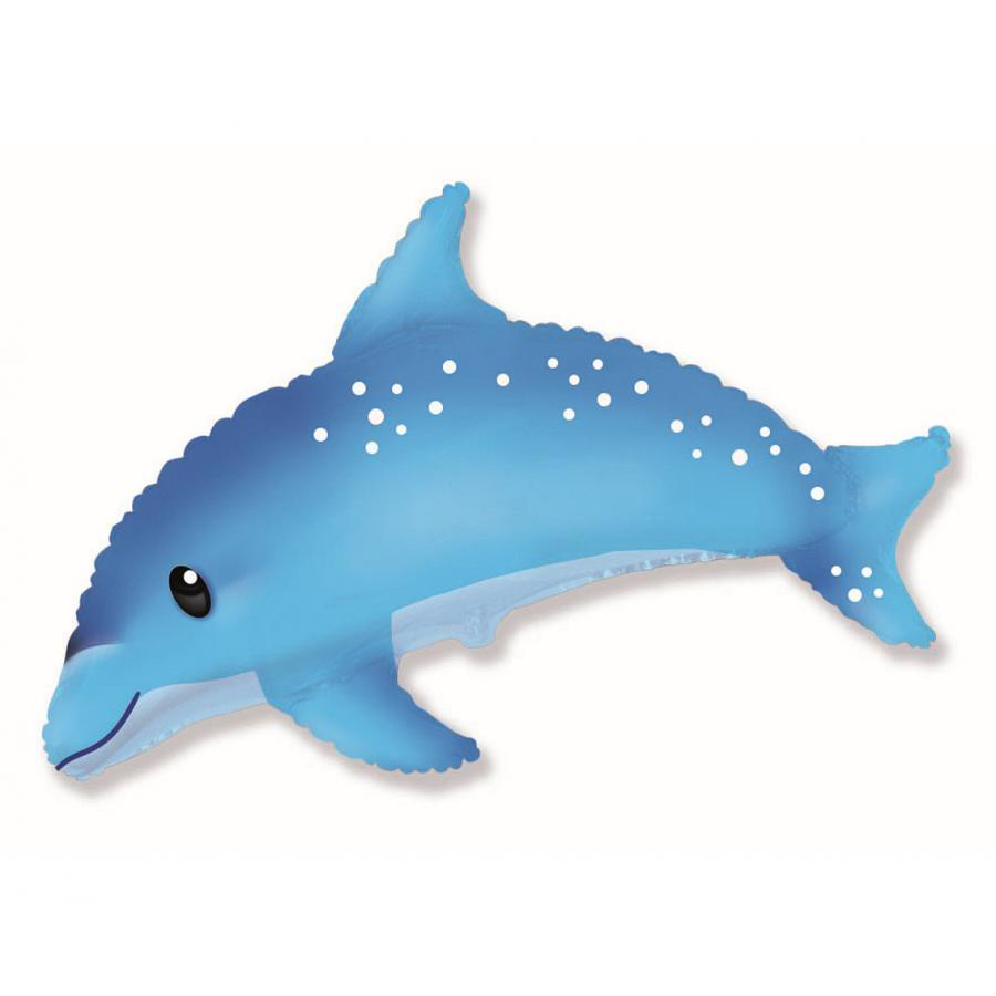 Mini Blue Cute Dolphin Balloon - 14" Foil