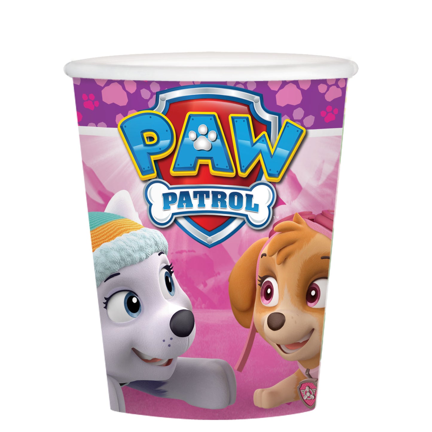 Paw Patrol Pink Paper Cups 266ml - (6ct)